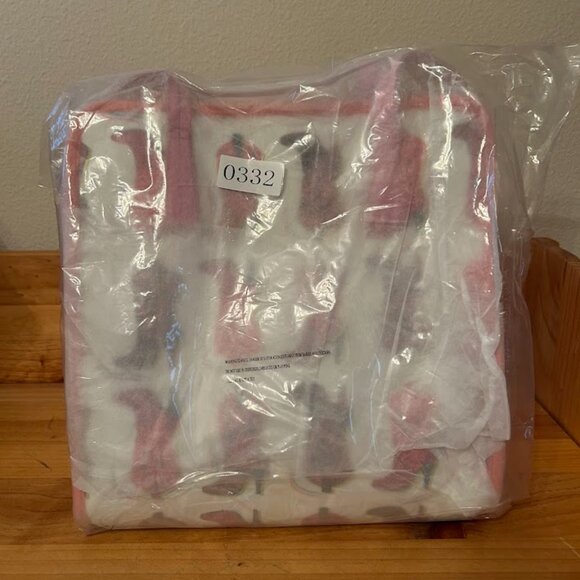 NWT Catchfly Western Boot Print Handbag | Vibrant Pink & Orange Tote - Picture 5 of 7